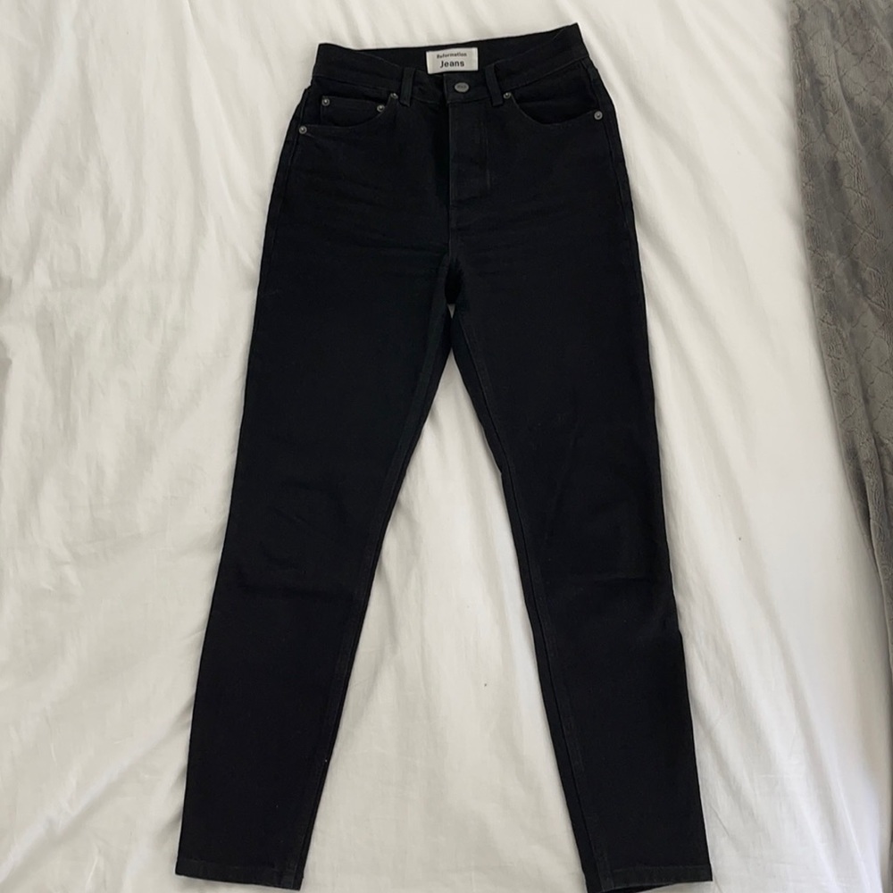 Reformation Serena High Rise Skinny in Black